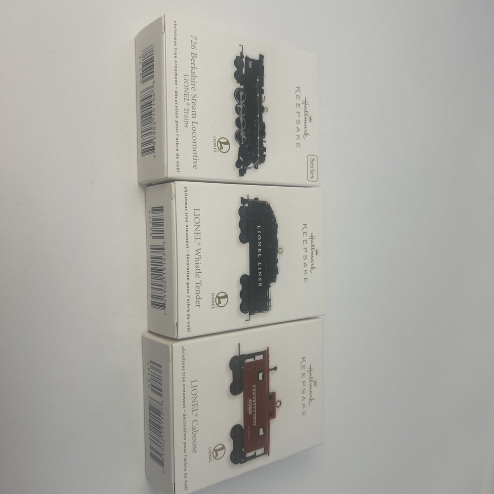 2011 Hallmark Keepsake Lionel 726 Berkshire Locomotive Tender Caboose Set of 3
